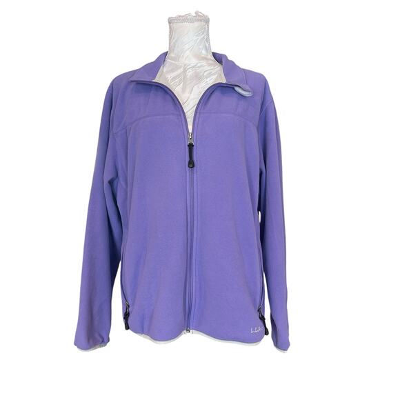 L.L. Bean Jackets & Blazers - LL Bean Polar Tech Purple Full Zip Fleece Jacket Large